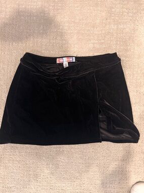 Urban Outfitters Black Velvet Mini Skirt